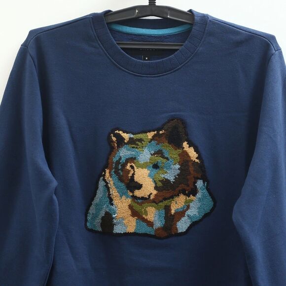 BONOBOS Critter Supersoft Fleece Crew Sweater Embroidered Long Sleeve M 283441 - Picture 4 of 8